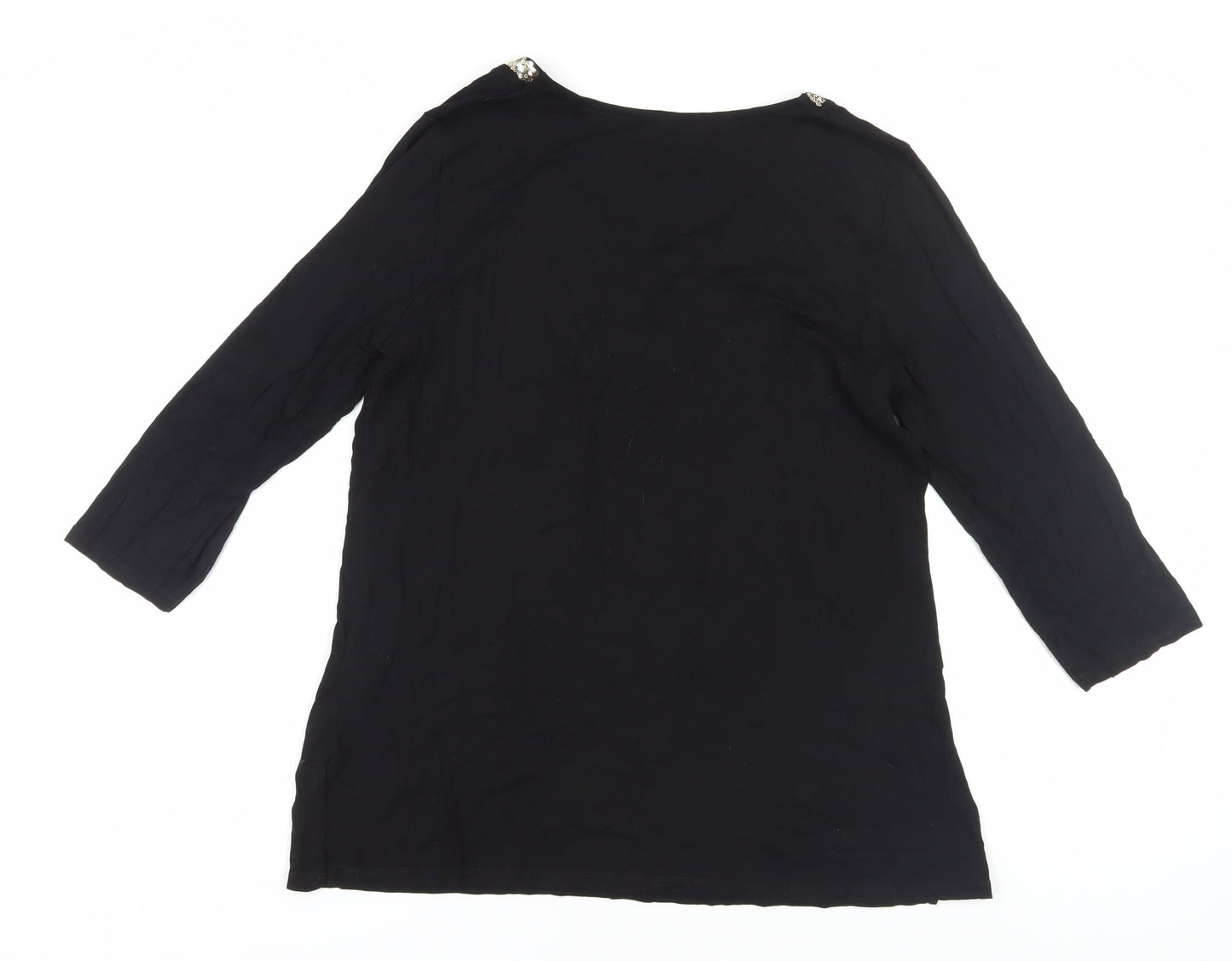 bpc selection Women's Black Tunic M with Sequin V-Neck