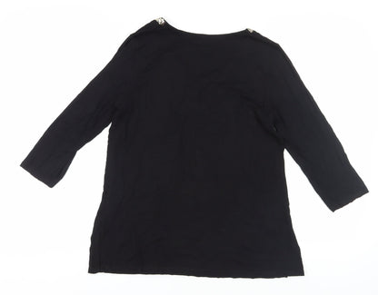 Back view of bpc selection Women's Black Tunic M with Sequin V-Neck