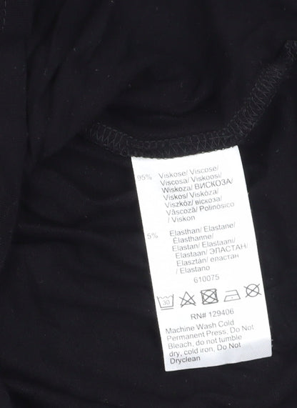 Brand and care label for bpc selection Women's Black Tunic M with Sequin V-Neck