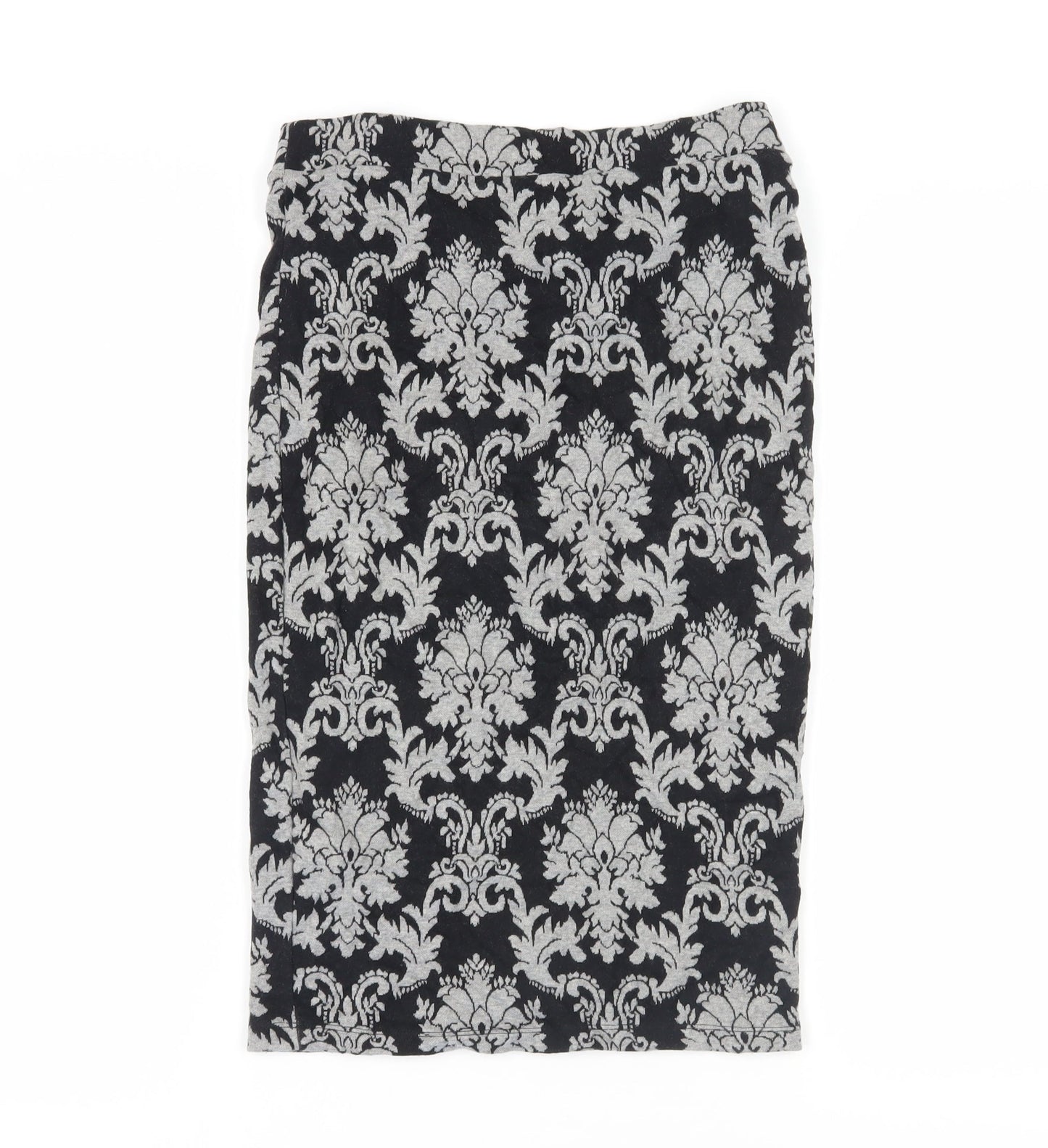 Next Women's Black Geometric Pencil Skirt Size 10