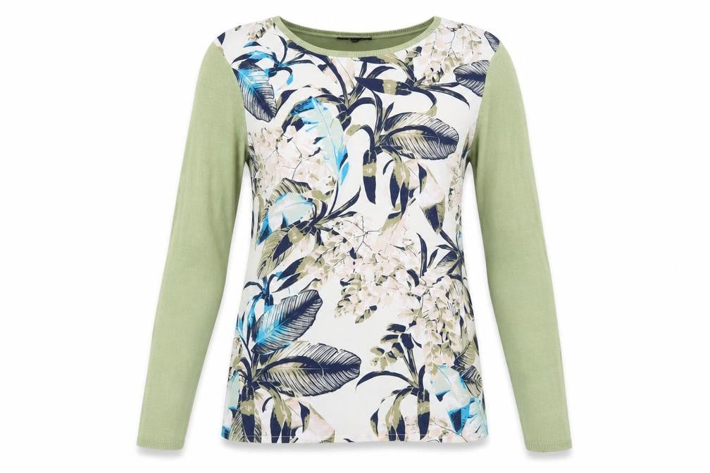 Warehouse Women's Floral Multicoloured Long Sleeve Top S