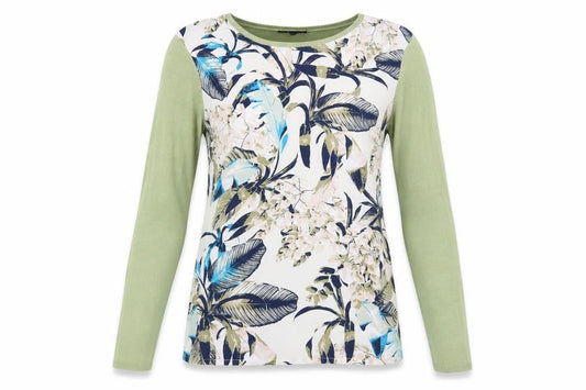 Warehouse Women's Floral Multicoloured Long Sleeve Top S