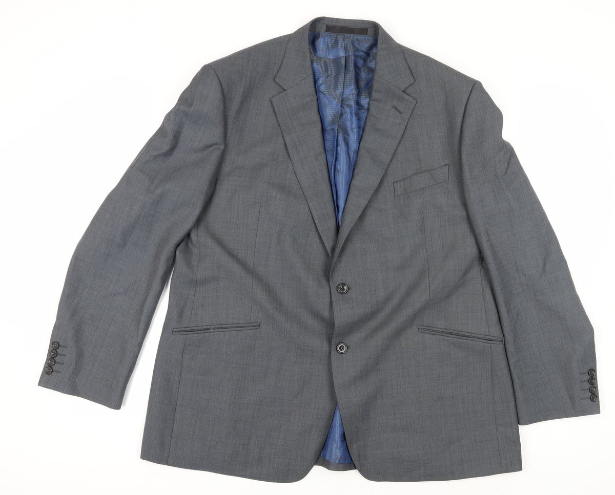 Marks & Spencer Men's Grey Blazer, 48R, Wool, Formal