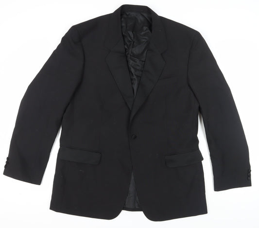 Varteks Men's Black Regular Blazer, Size 44R
