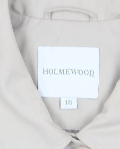 Holmewood Women's Beige Mid-Length Coat Size 18