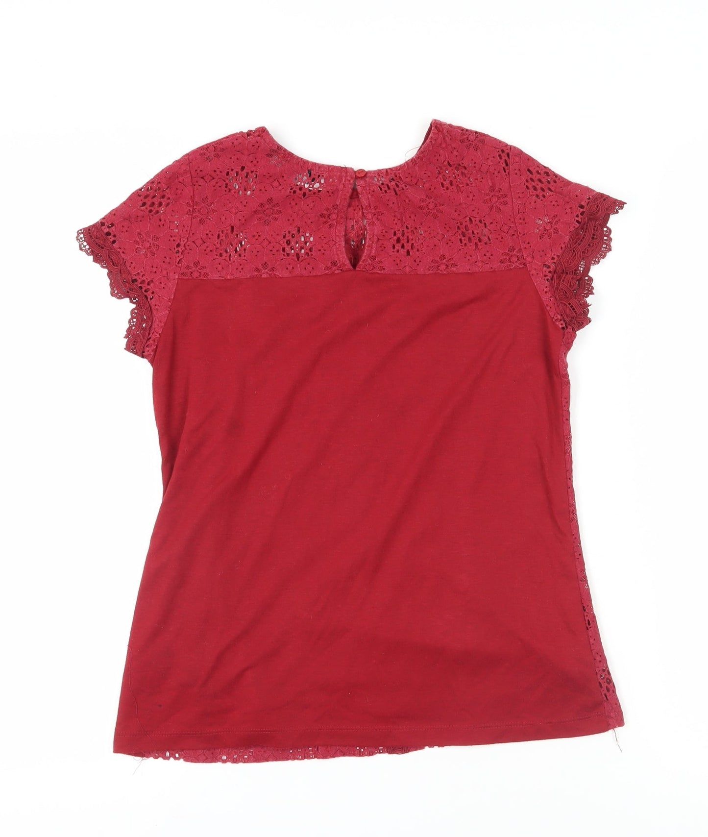 Dorothy Perkins Red Lace Blouse, Size 12, Women's