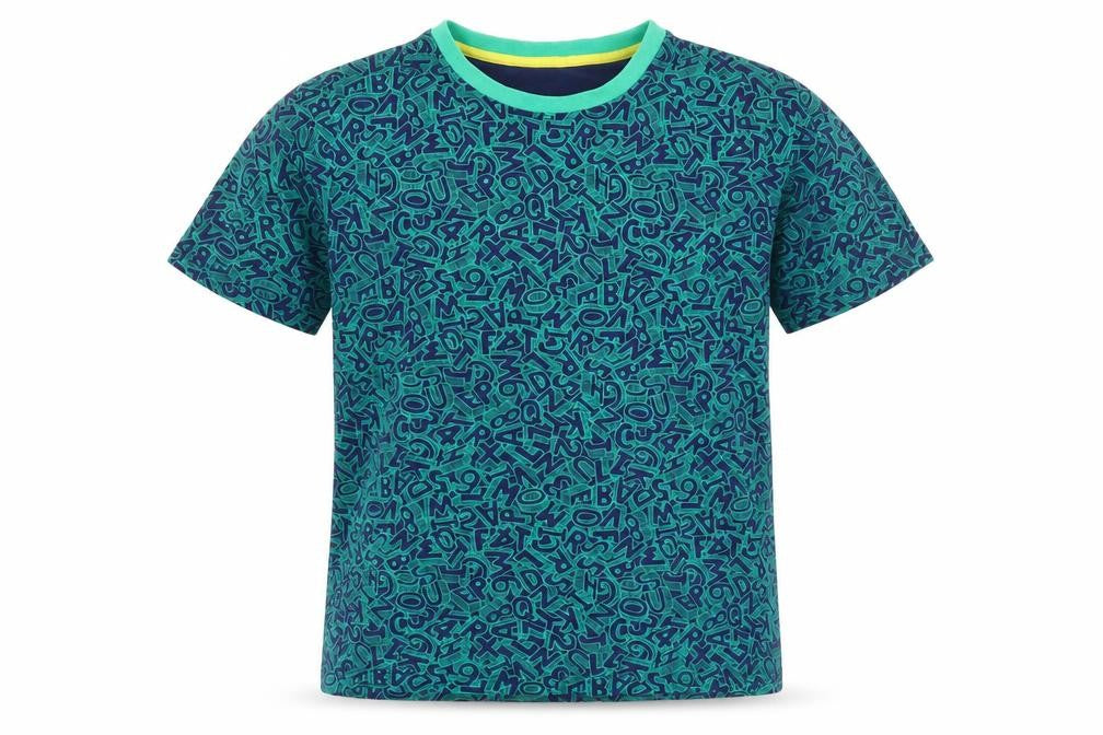 Marks & Spencer Boys Green Graphic Print T-Shirt - 16 Years