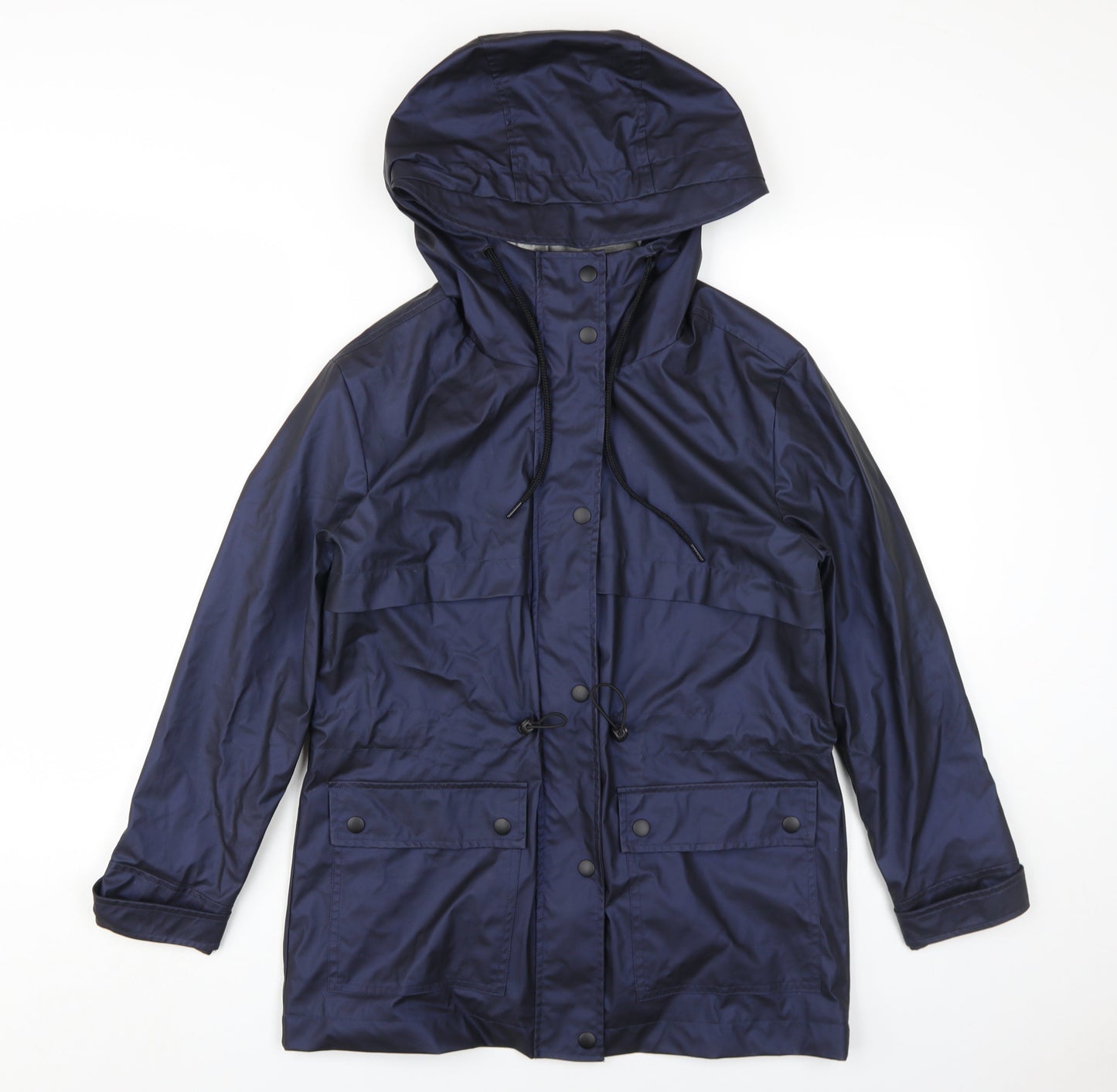 Next Women's Blue Parka Jacket, Hooded, Size 8P