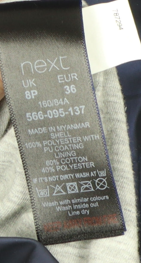 Next Women's Blue Parka Jacket, Hooded, Size 8P