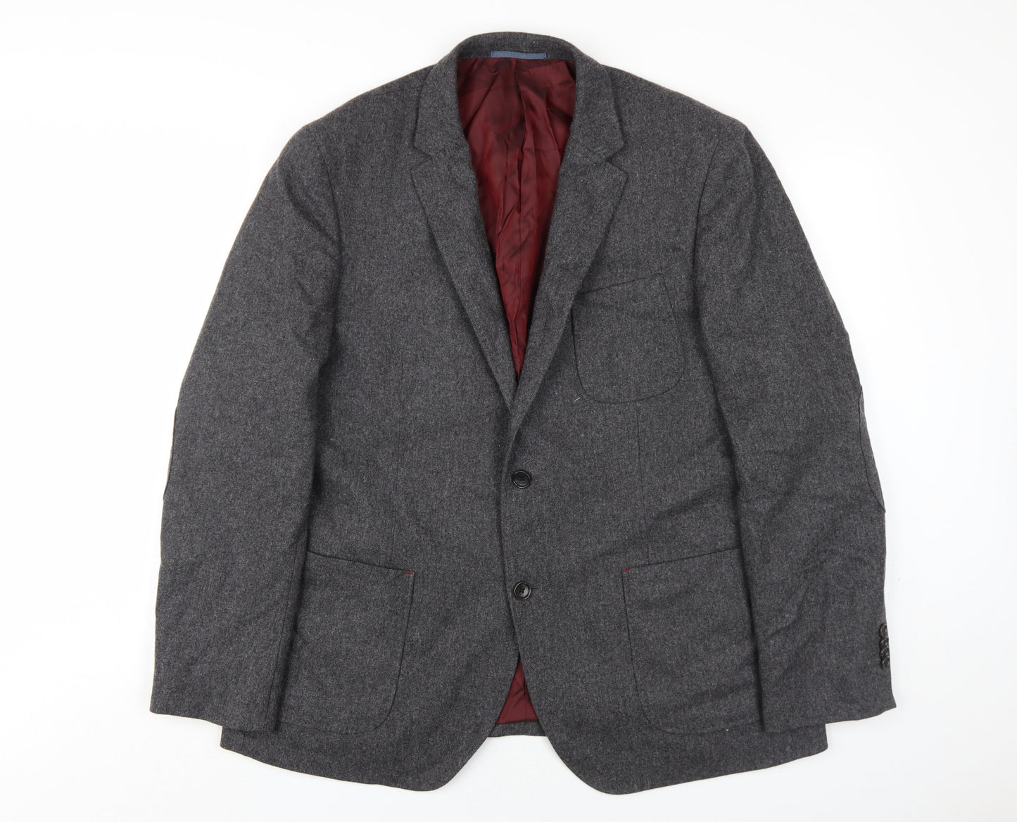 Marks and Spencer Grey Wool Men's Blazer Size 44