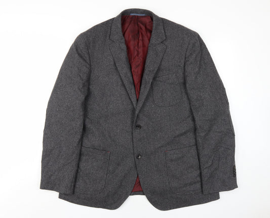 Marks and Spencer Grey Wool Men's Blazer Size 44