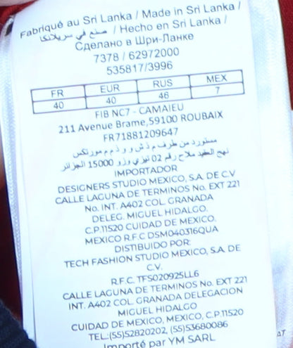 Brand and care label for Camaieu Women's Red Blazer -, size 12, Business Wear