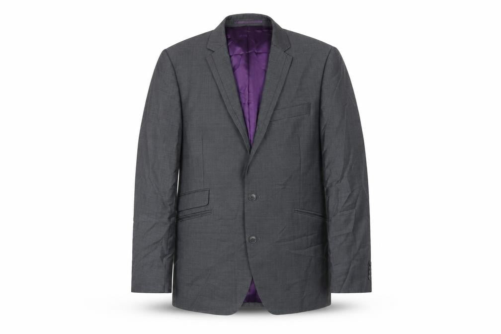 John Lewis Men's Grey Wool Blazer, Size 42, Formal