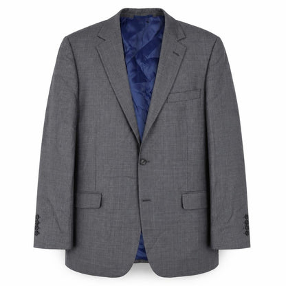 Austin Reed Men's Grey Wool Blazer, Size 44R, Two-Button Classic Style