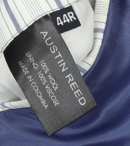 Austin Reed Men's Grey Wool Blazer, Size 44R, Two-Button Classic Style