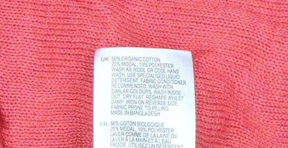 White Stuff Women's Pink Boat Neck Jumper Size 10