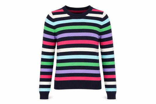 Gap Girls Striped Cotton Crew Neck Jumper XL