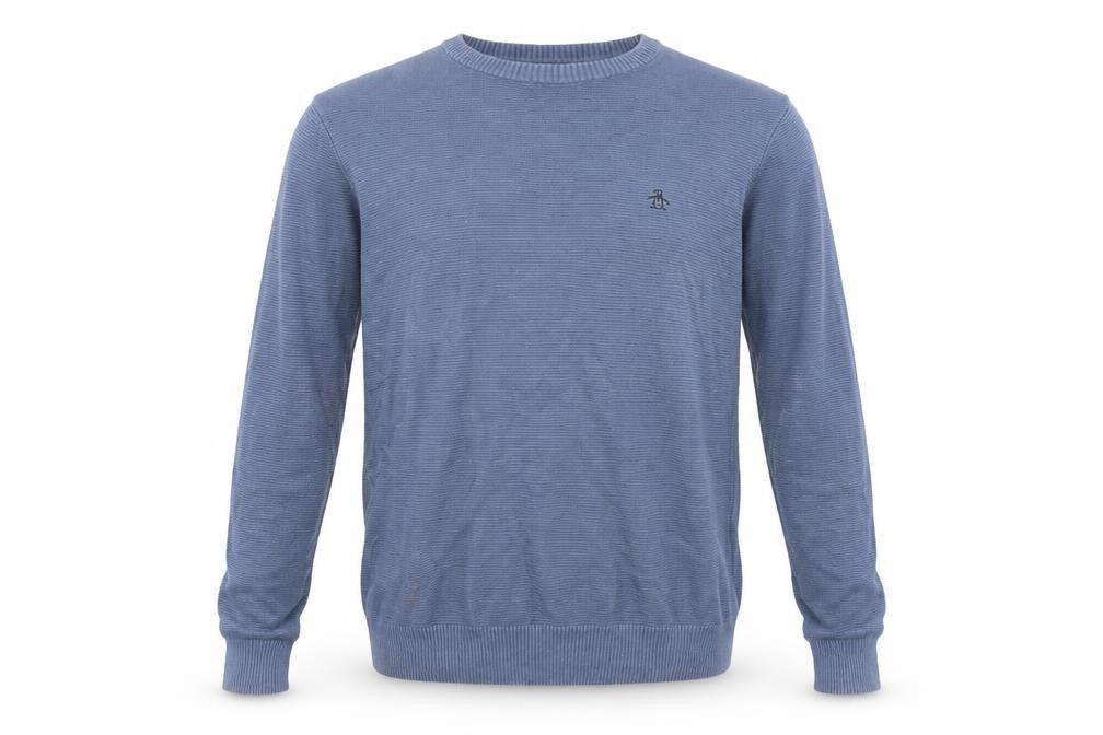 Penguin Men's Blue M Knit Pullover Jumper, Classic Style