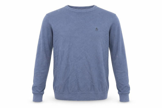 Original Penguin Men's Blue M Knit Pullover Jumper, Classic Style