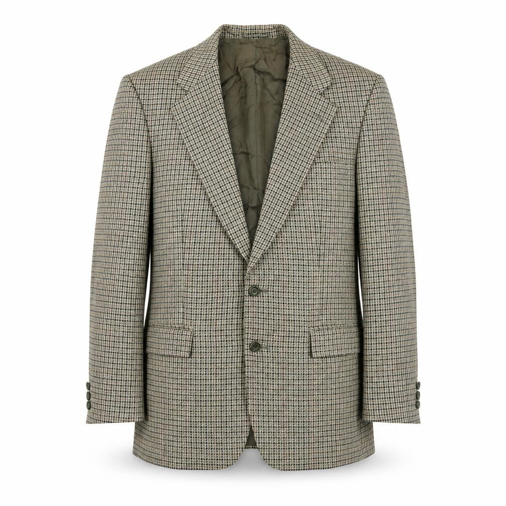 Greenwoods Classic Men's Brown Check Blazer, Size 40, Wool