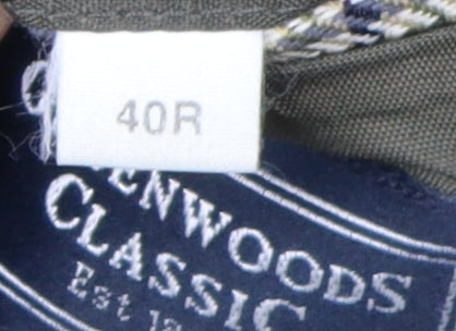 Greenwoods Classic Men's Brown Check Blazer, Size 40, Wool