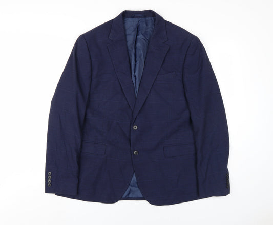 Moss 1851 Men's Blue Slim Fit Blazer 44R