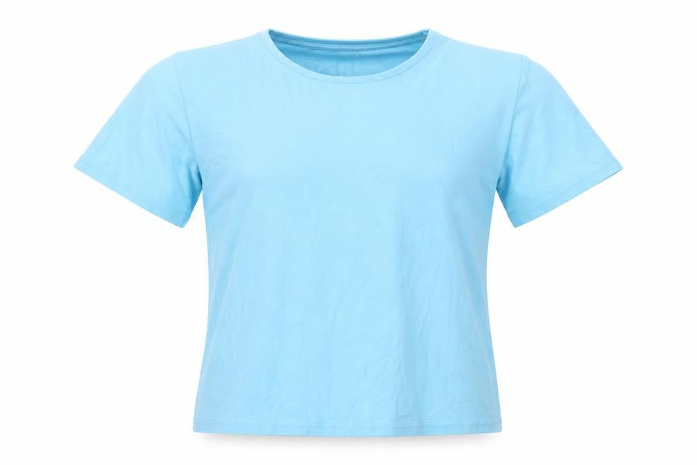 EWM Women's Blue Basic Cotton T-Shirt Size M