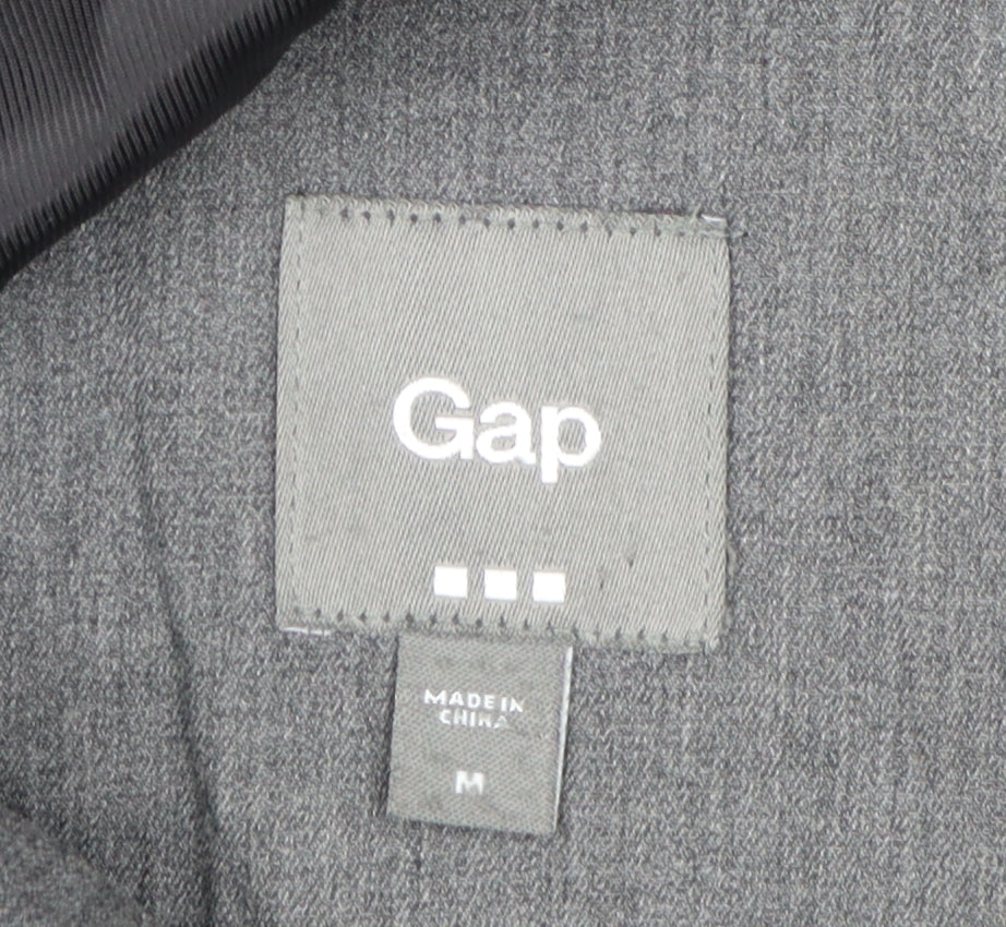 Gap Men's Grey Single-Breasted Blazer, Size M