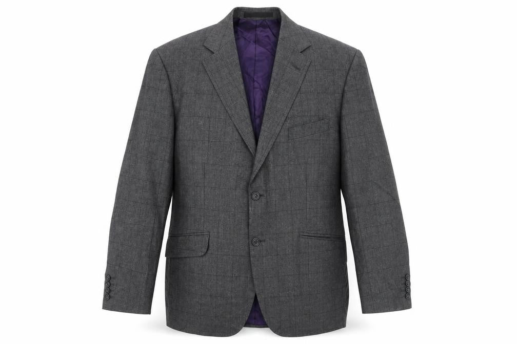 Marks & Spencer Men's Grey Check Blazer Size 42