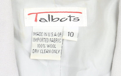 Talbots Women's Grey Wool Blazer, Size 14, Classic Fit