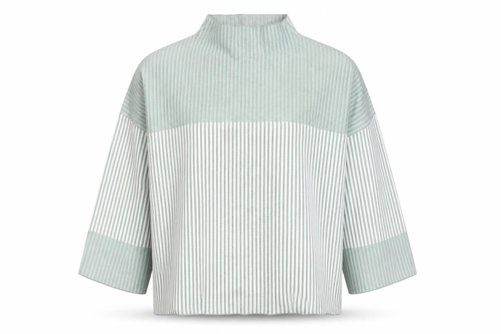 Rachel Zoe Women's Green Striped Pullover Jumper Size 26