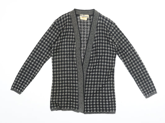 Miss Straven Women's Black Check Cardigan Size 18