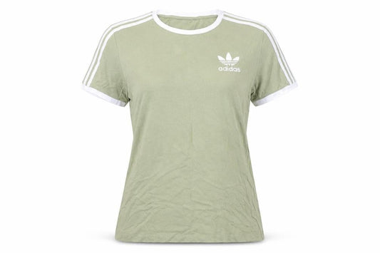 Adidas Women's Green Jersey T-Shirt, Size 6, Casual