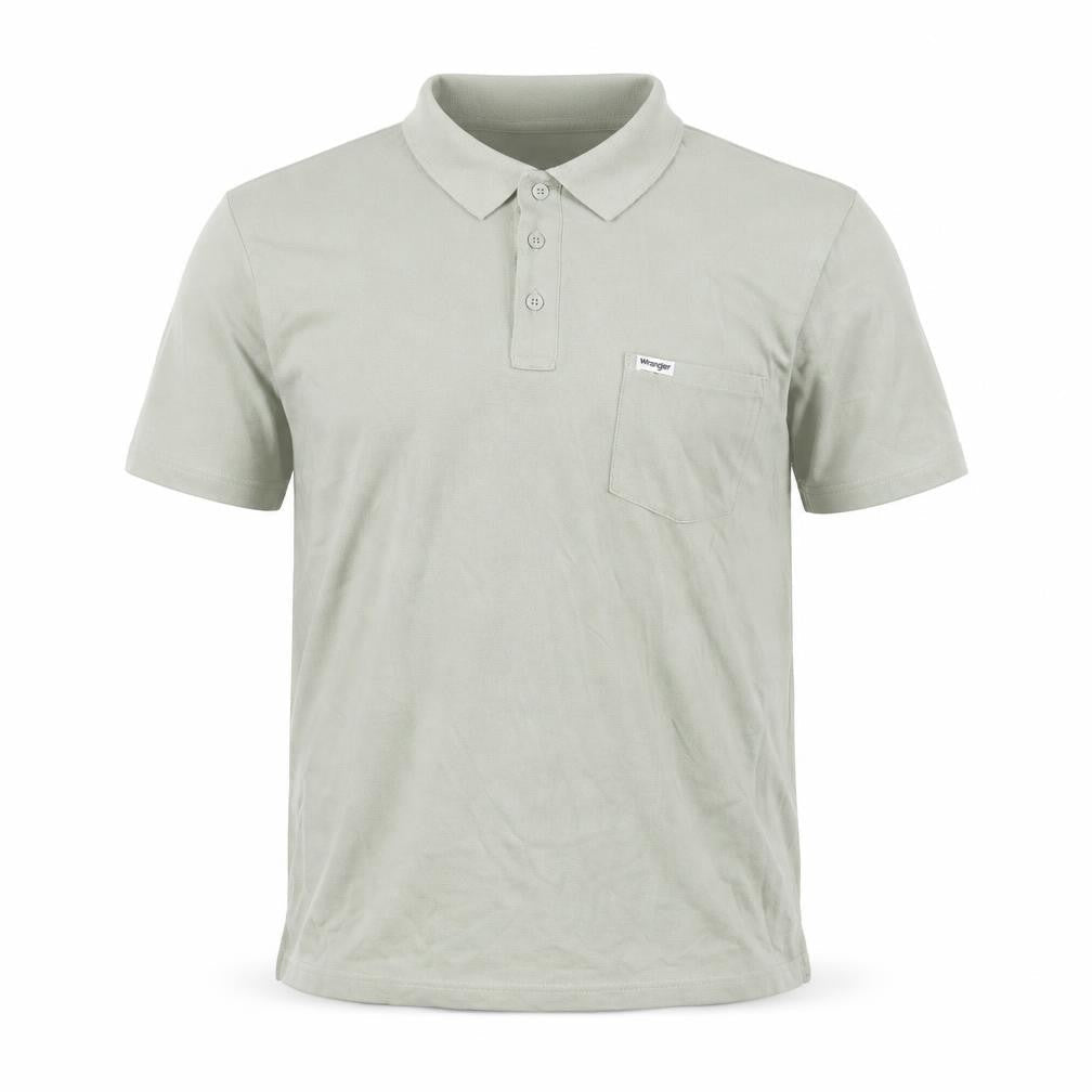 Wrangler Men's Green Polo Shirt - Medium, Casual Style