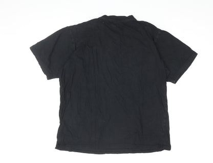 Back view of Adidas Men's Black Crew Neck T-Shirt Medium