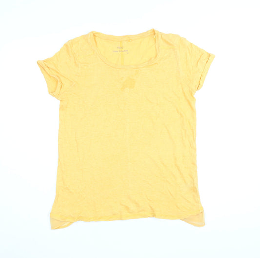 Next Women's Yellow Linen T-Shirt Size 12 Casual Summer