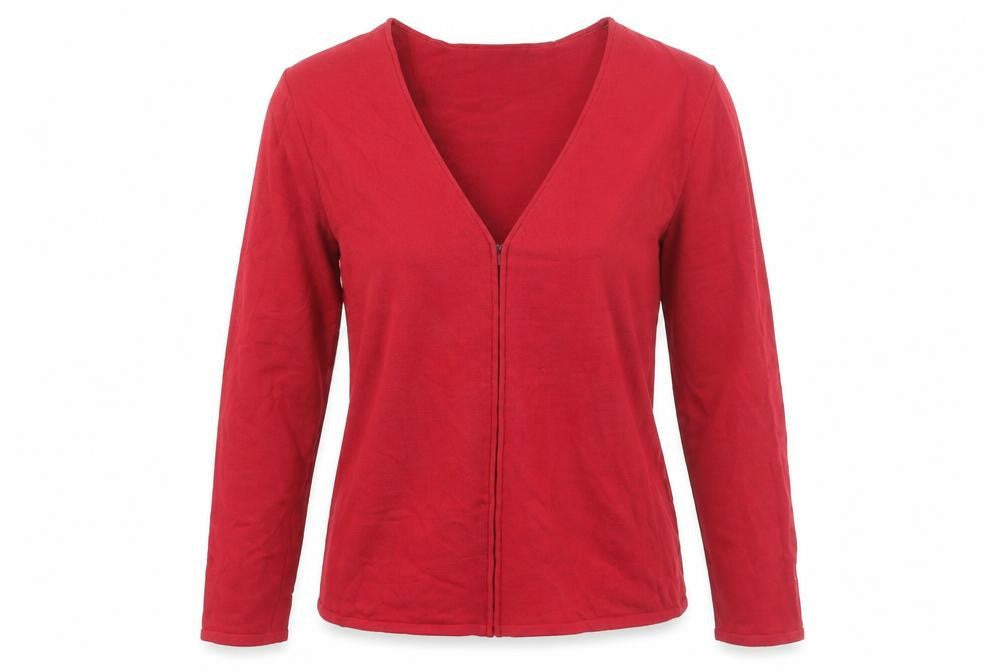 Karen Millen Women's Red Blouse, Size 4 - Elegant V-Neck