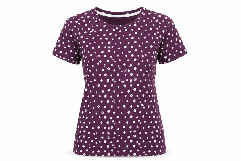 Peter Storm Women's Purple Polka Dot T-Shirt Size 8