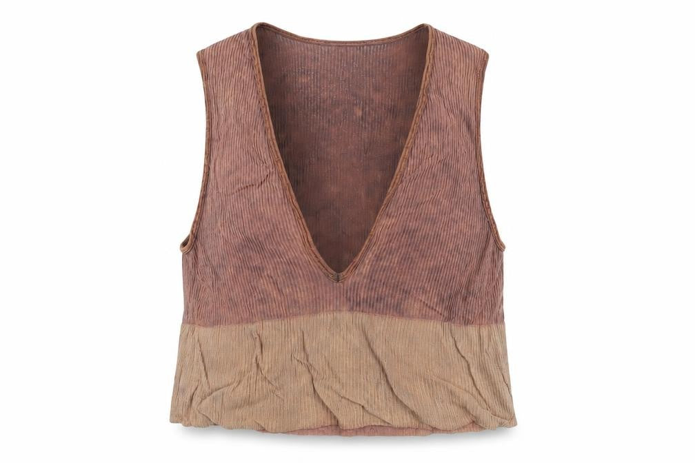 BDG Brown Sleeveless V-Neck Tank Top L