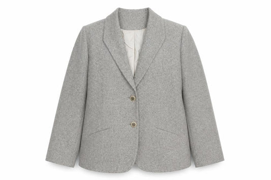 Ann Harvey Women's Grey Blazer Size 16 Two-Button