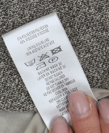 Ann Harvey Women's Grey Blazer Size 16 Two-Button