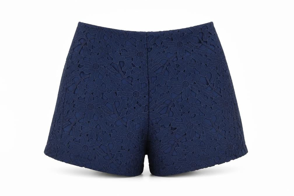 Mango Women's Blue Culotte Shorts, Size 10