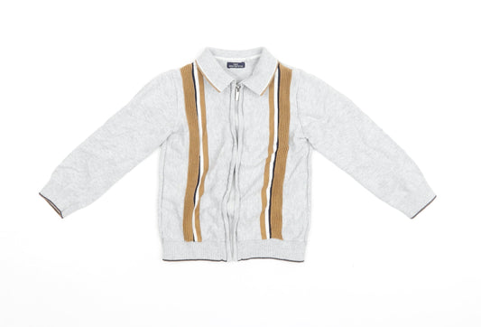 Next Boys Grey Cotton Basic Jacket 3-4 Years