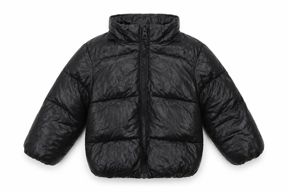 H&M Girls Black Puffer Jacket, 2 Years, Winter Coat
