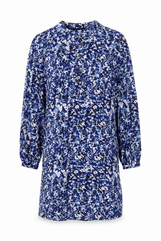 Marks & Spencer Women's Blue Camouflage Shirt Dress