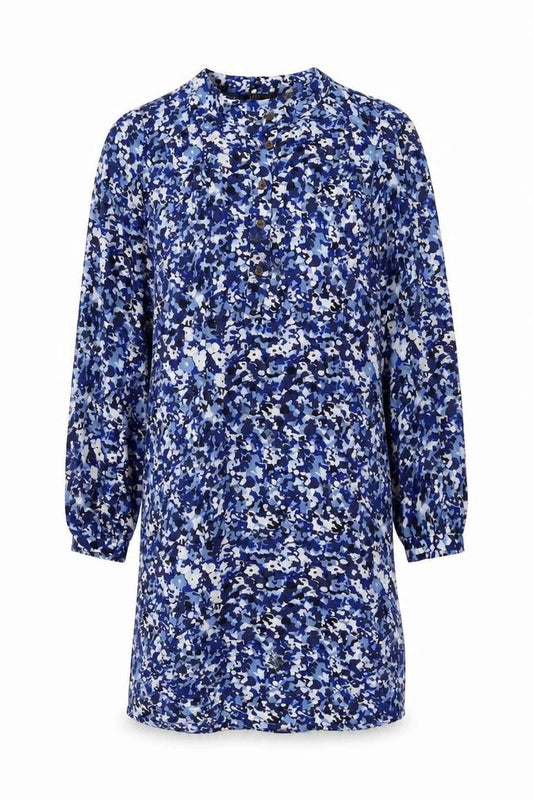 Marks & Spencer Women's Blue Camouflage Shirt Dress