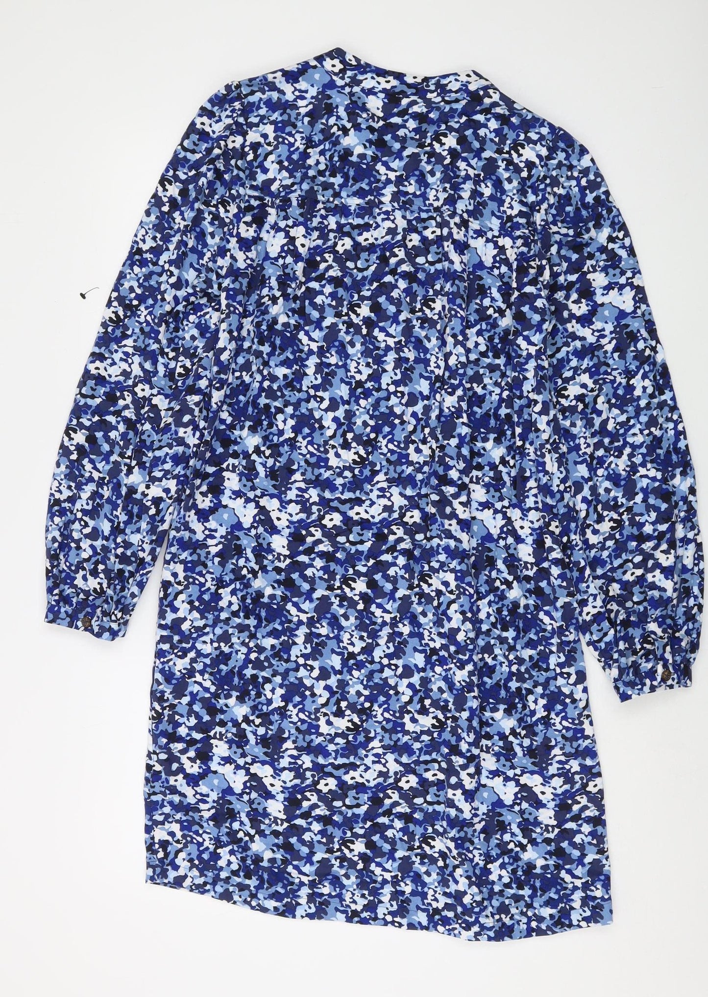 Marks and Spencer Women's Blue Camouflage Shirt Dress