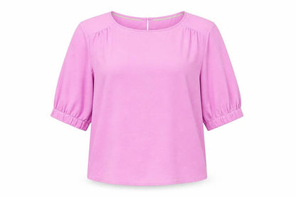 Front view of ESPRIT Women's Pink Basic Blouse, size S