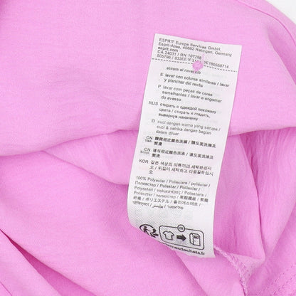 Brand and care label for ESPRIT Women's Pink Basic Blouse, size S