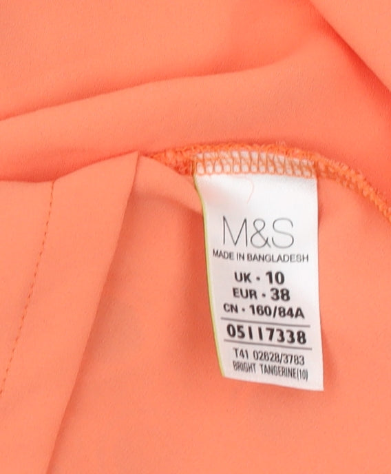 Marks and Spencer Women's Orange Blouse Size 10